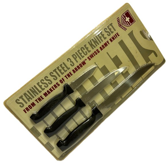 Vtg Steeledge Stainless Steel 3 pc knife Set NWT - Picture 4 of 7